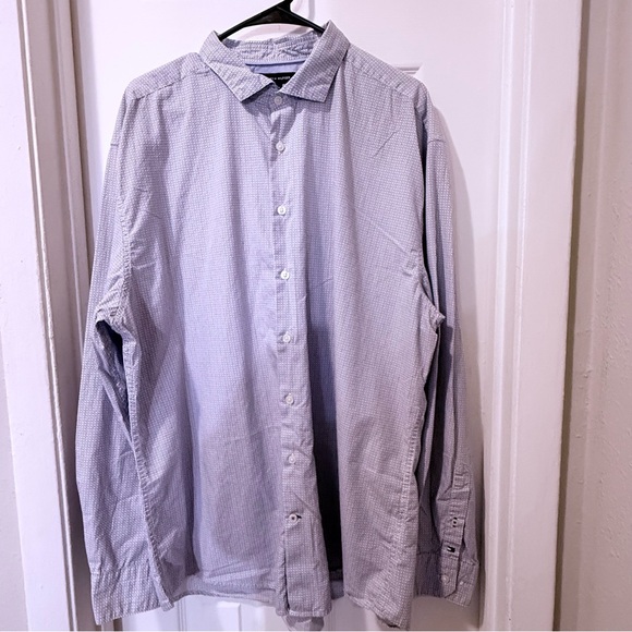 Tommy Hilfiger Men's 2XL Blue Pattern  Button-Down Shirt - Picture 1 of 9
